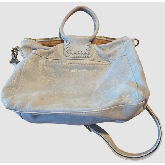 Hobo Shelia Womens Light Blue Leather Shoulder Bag With Stitch Detail - Picture 8 of 8
